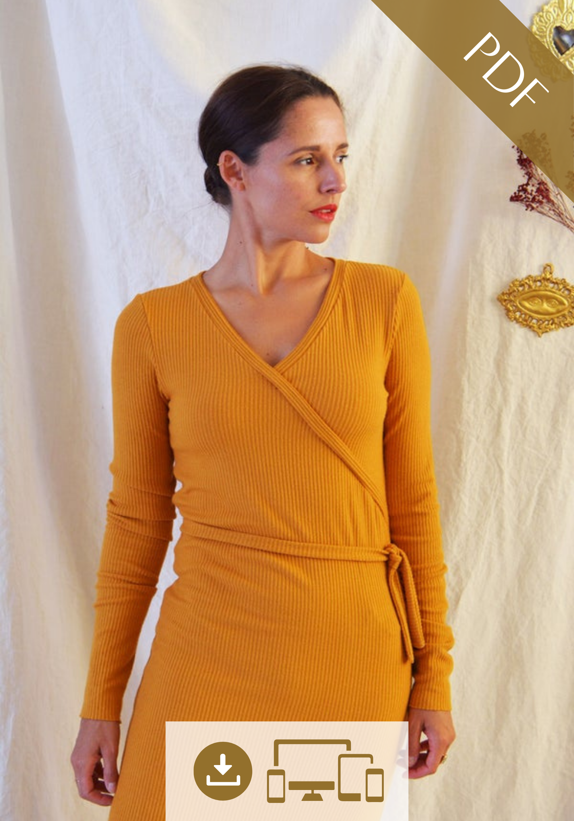 Ludmilla Dress Top PDF Sewing Pattern (A0, A4 and US letter) – Maison ...