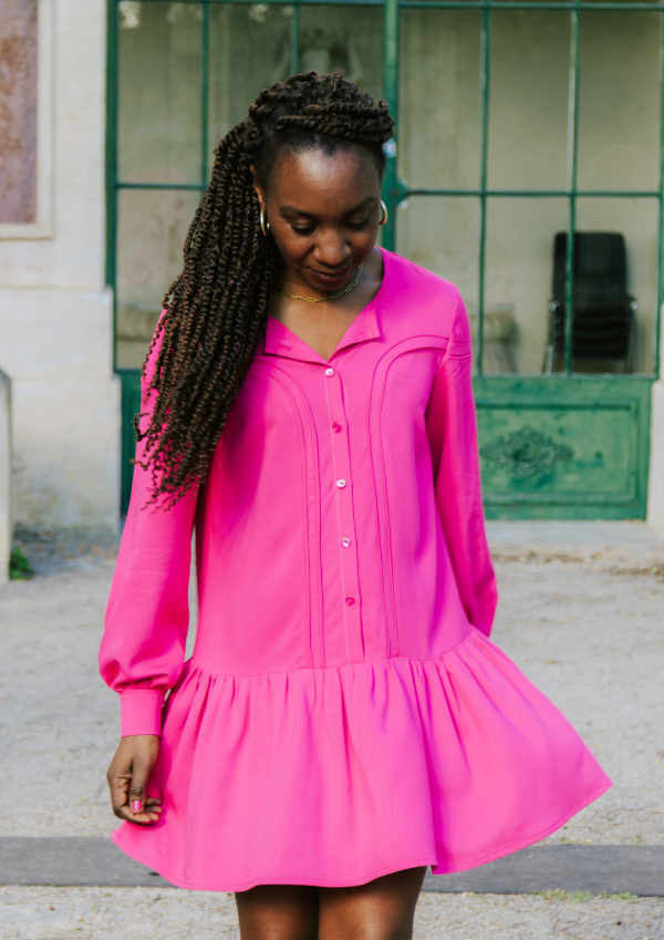 Pink blouse dress cheap