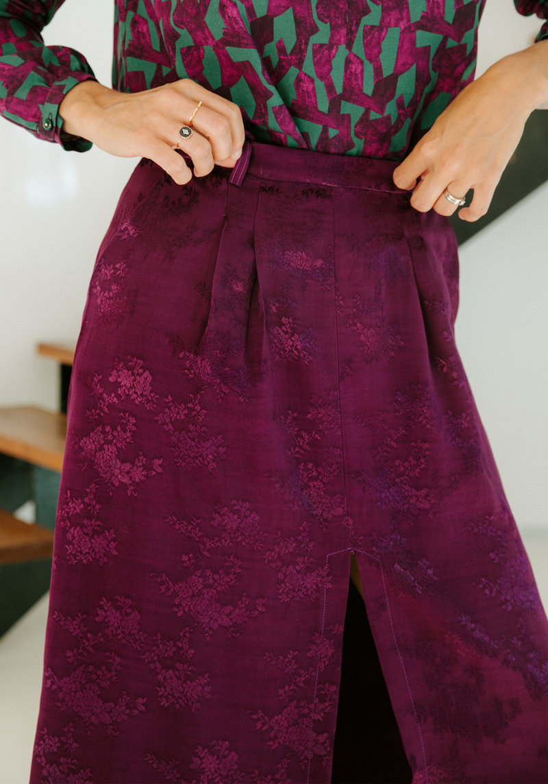Poésie Viscose Jacquard - by 10 cm - several colors