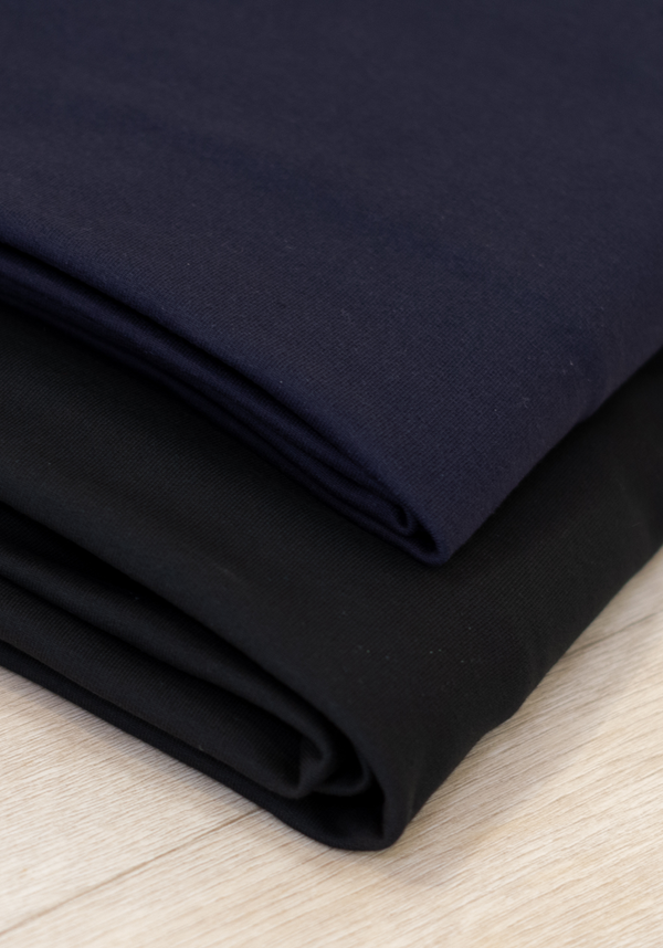 Sweatshirt  fabric – 100% cotton black or navy blue