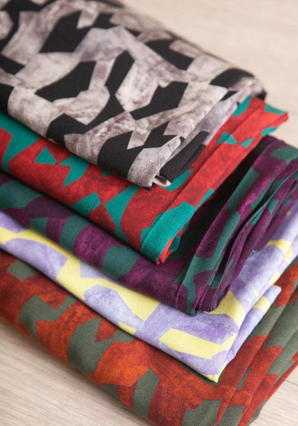 Pietra printed viscose poplin fabric - Various colors