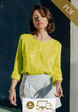 Bellini Blouse PDF Sewing Pattern (A0, A4 and US letter, videoprojection)