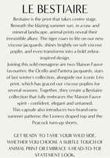 LE BESTIAIRE (BESTIARY) Capsule Collection Lookbook