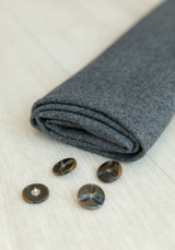 Grey Wool Drape Fabric- by 10 cm