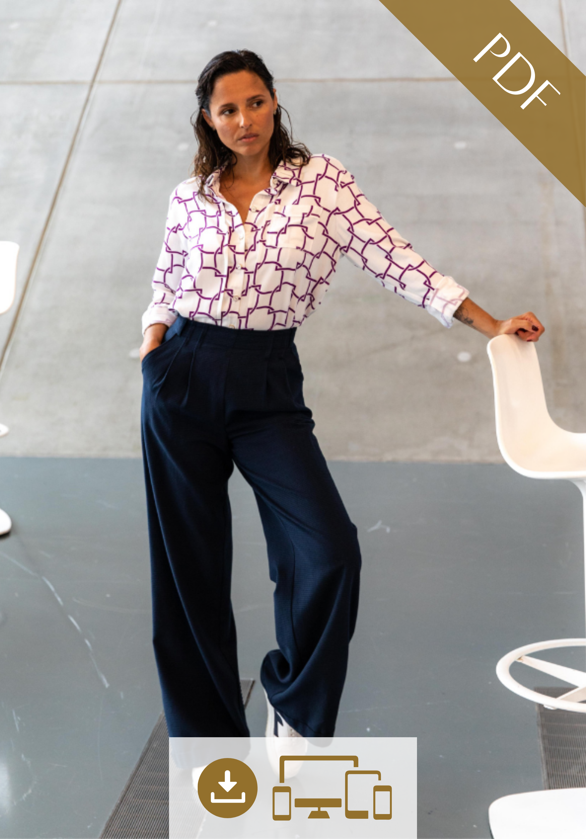 Brooklyn Trousers PDF Sewing Pattern (A0, A3, A4 and US letter ...