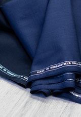 Fil à Fil 100% Navy Blue woollen suiting fabric - by 10 cm