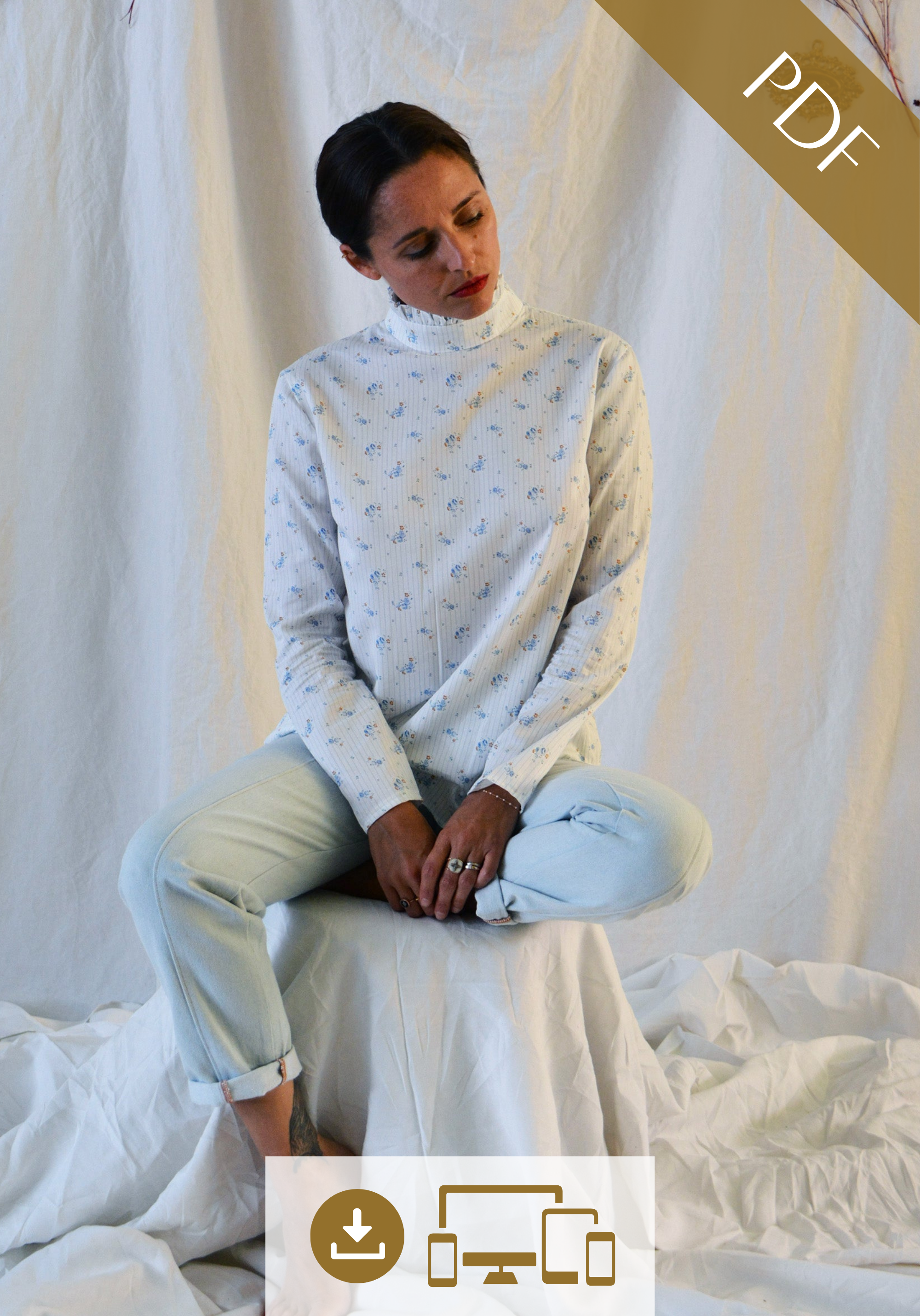 Dahlia Blouse PDF Sewing Pattern (A4 A0 and US letter) – Maison Fauve UK