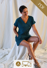 Eclipse Playsuit Dress PDF Sewing Pattern (A4 A0 and US letter)