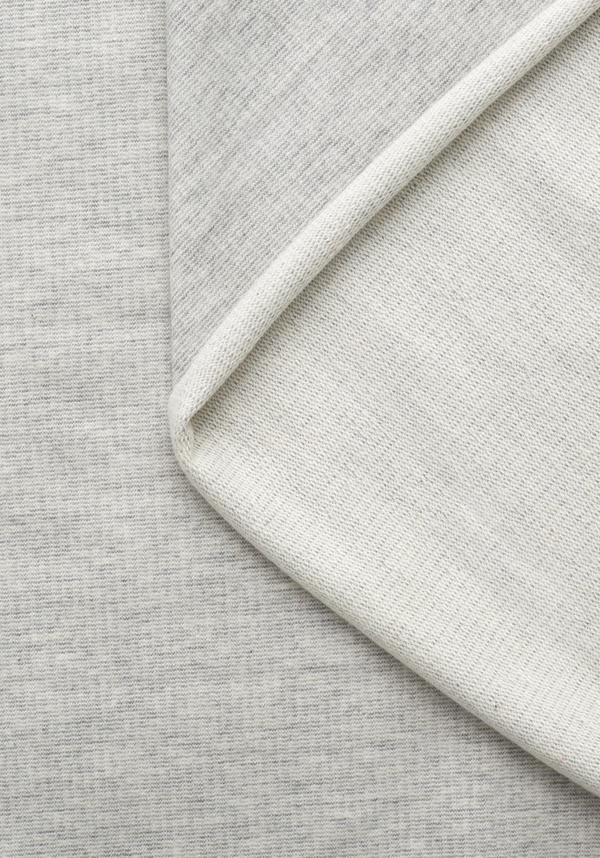 Lightweight sweatshirt fabric – heather light grey 100% cotton jersey