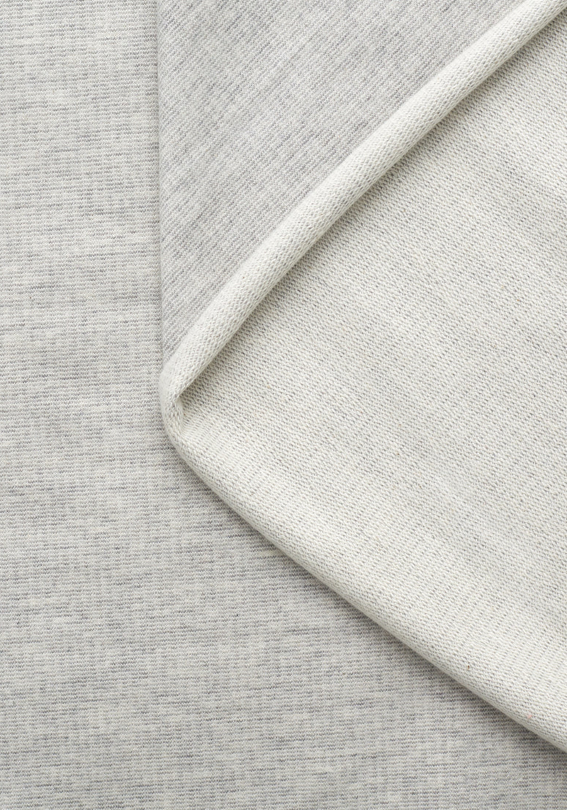 Lightweight sweatshirt fabric – heather light grey 100% cotton jersey