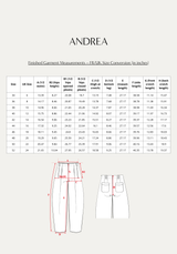 Andrea Trousers Sewing Pattern - Paper Pattern