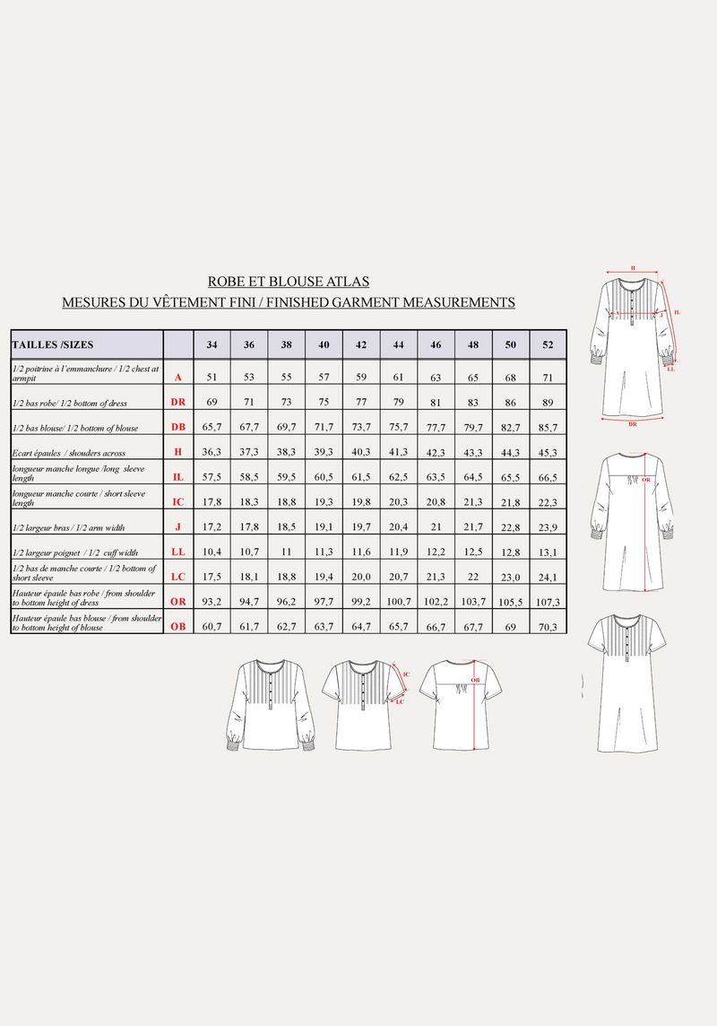 Atlas Shirt Dress PDF Sewing Pattern (A0, A4 and US letter) – Maison ...