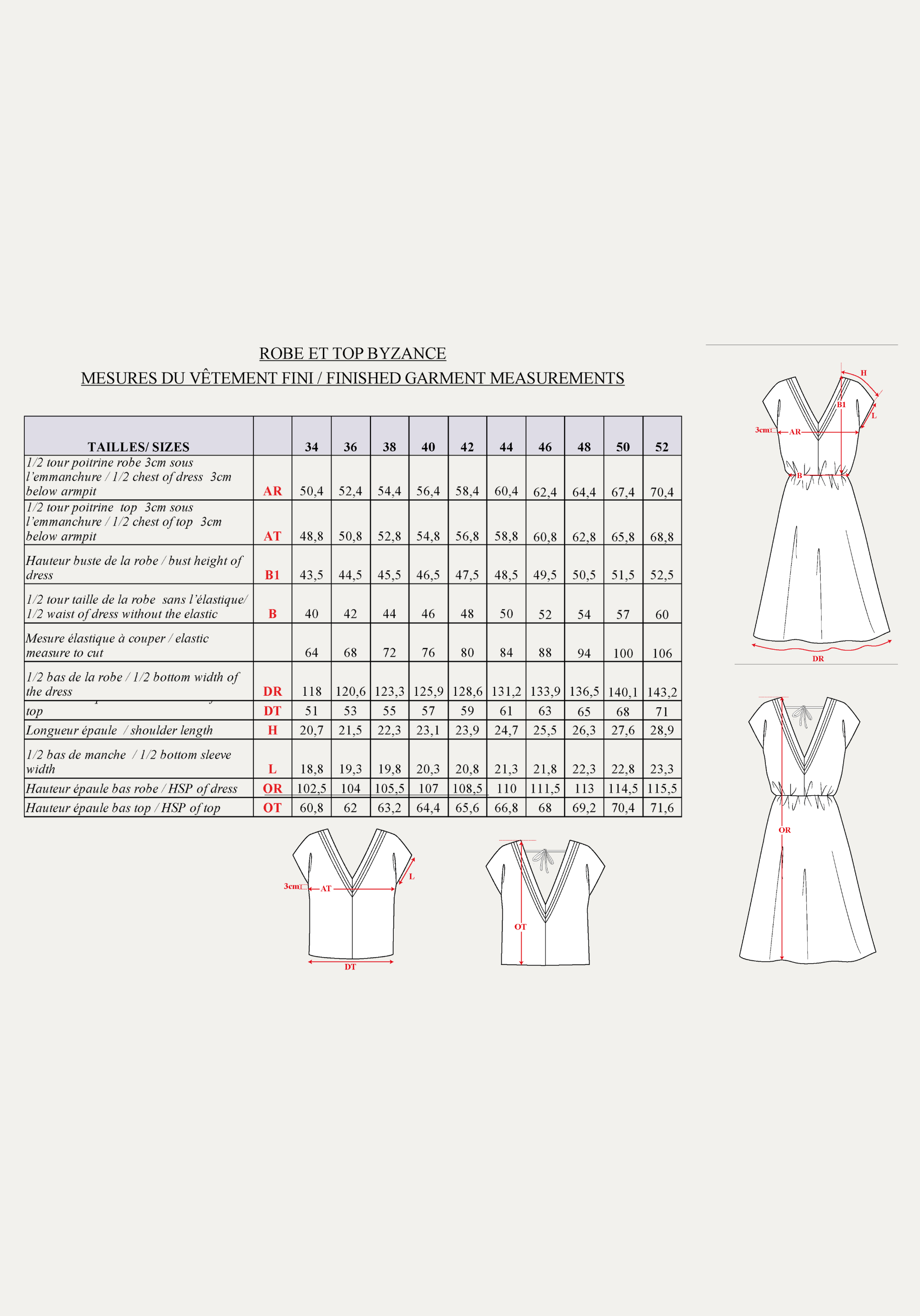 Byzance Dress PDF Sewing Pattern (A0, A4 and US letter) – Maison Fauve UK
