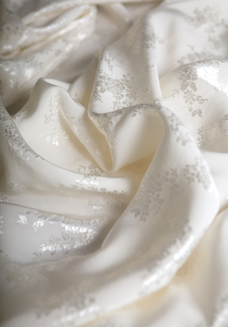 Poésie Viscose Jacquard - by 10 cm - several colors