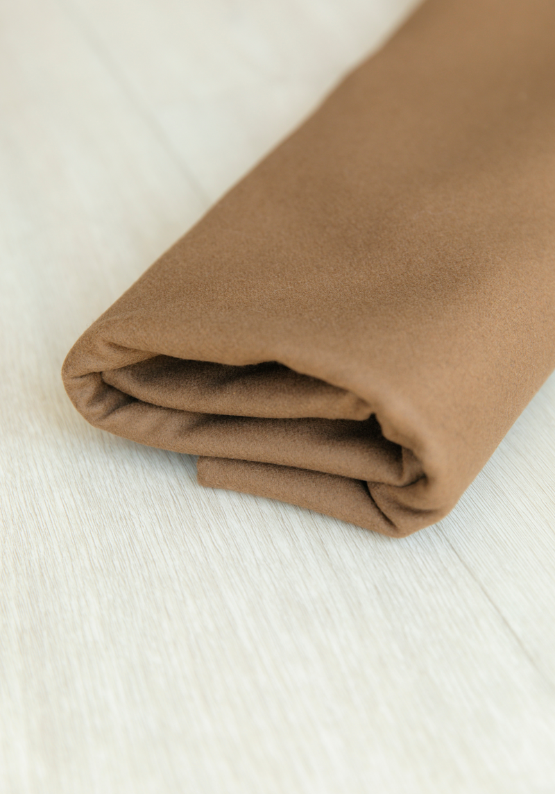 Hazelnut wool fabric - per 10cm