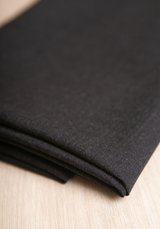 Anthracite woollen suiting fabric - by 10 cm