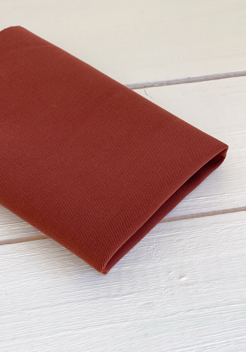 Acajou Gabardine Fabric - by 10 cm