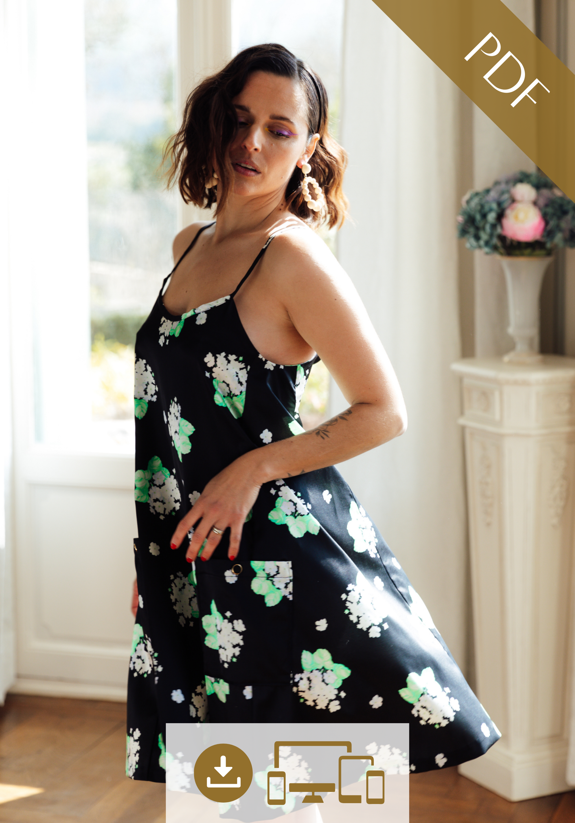 Paola Dress Top PDF Sewing Pattern (A0, A3, A4 and US letter) – Maison ...