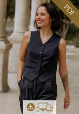 Pompon waistcoat pattern / Free PDF pattern