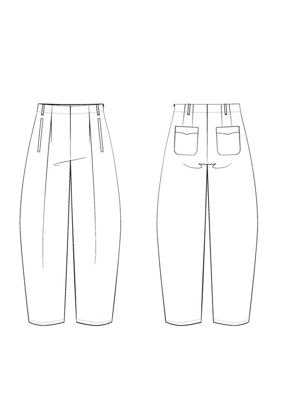 Andrea Trousers Sewing Pattern - Paper Pattern