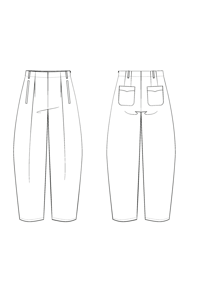 Andrea Trousers Sewing Pattern - Paper Pattern