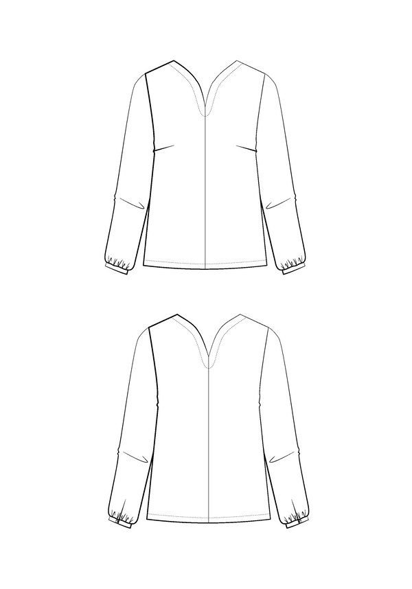 Volata Blouse Sewing Pattern - Paper Pattern