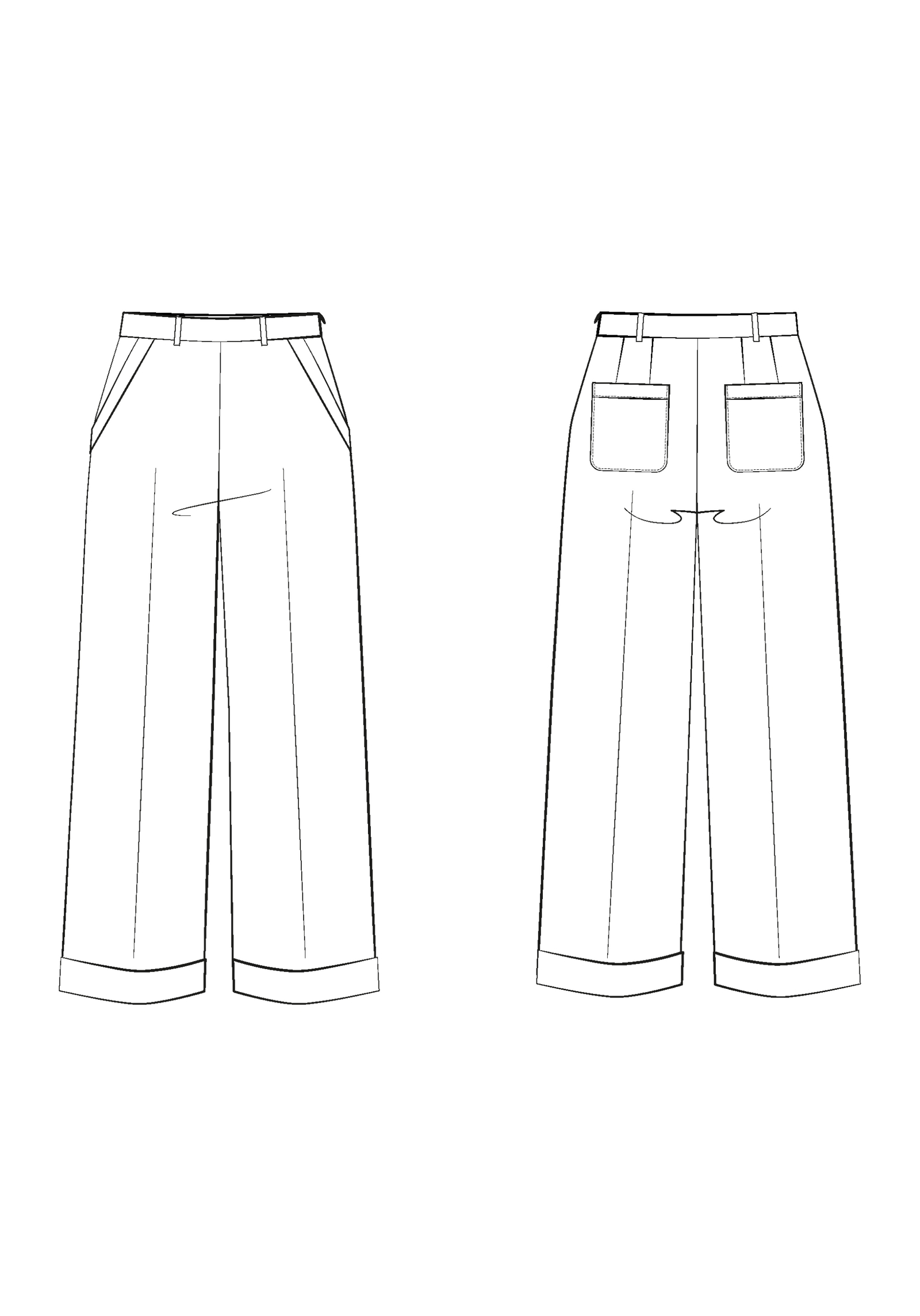 FLUSS24awFELT PAINTING EASY TROUSERS （Loulou Cigarette Trouser 