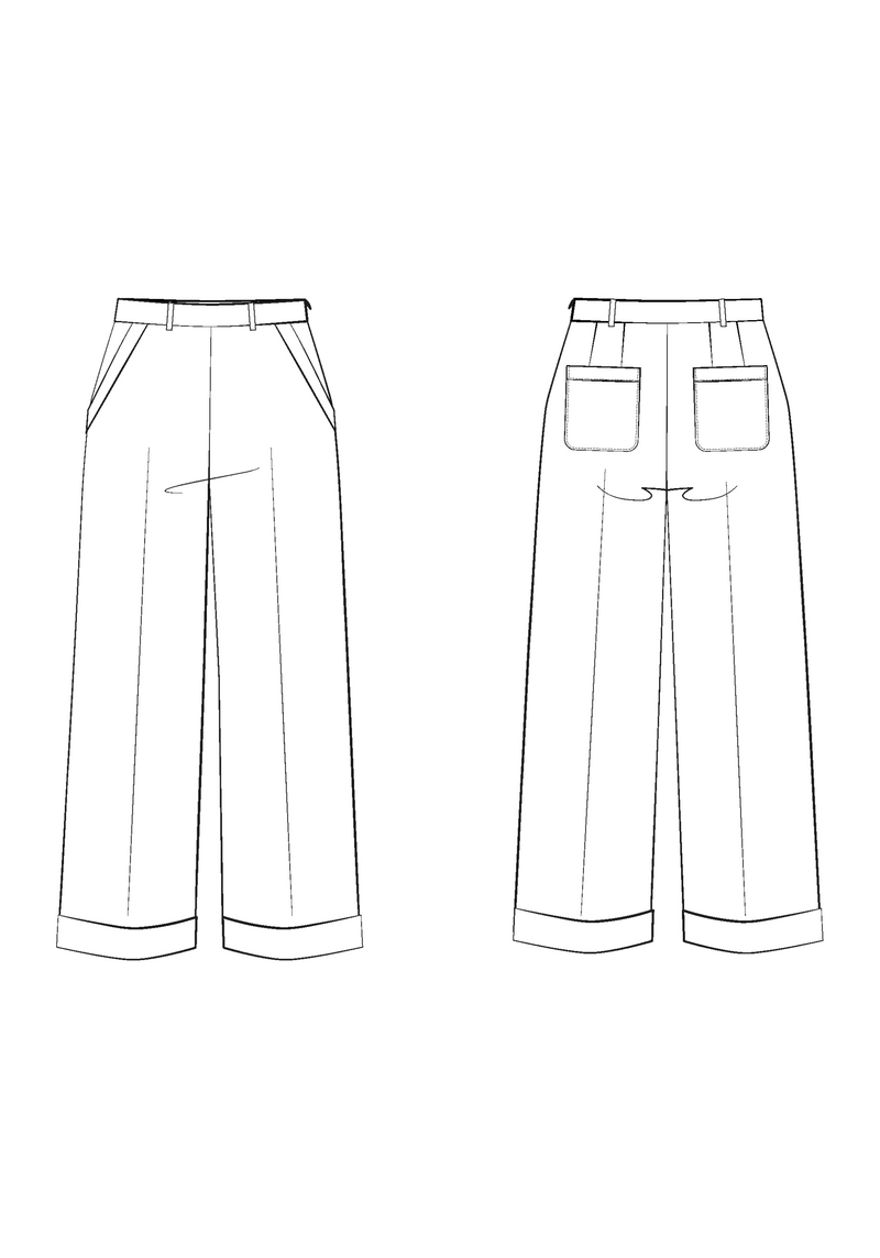 Récif trousers Paper Sewing Pattern