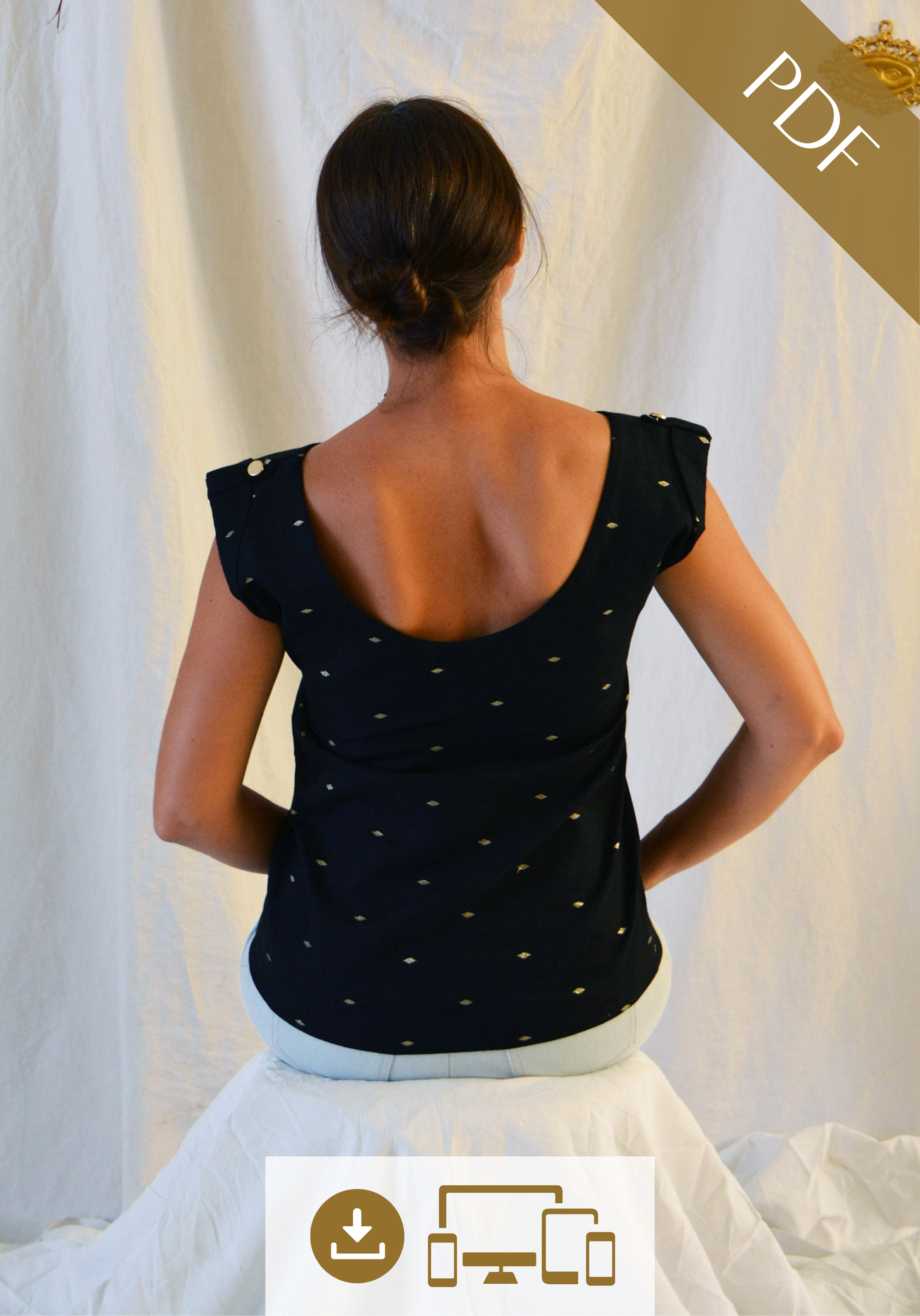 Sirocco Top PDF Sewing Pattern (A4 A0 and US letter) – Maison Fauve UK