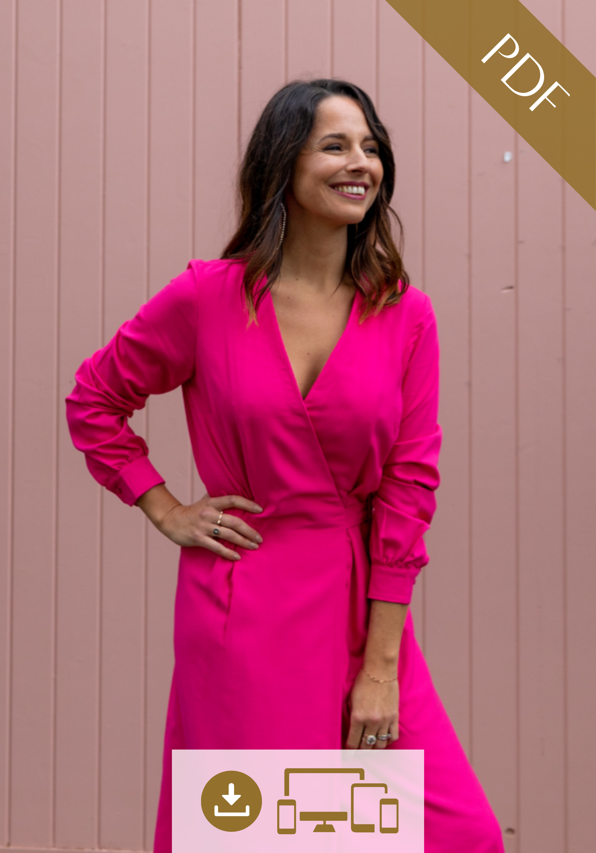 Soho Wrap Dress PDF Pattern (A0, A3, A4 and US letter) – Maison Fauve UK
