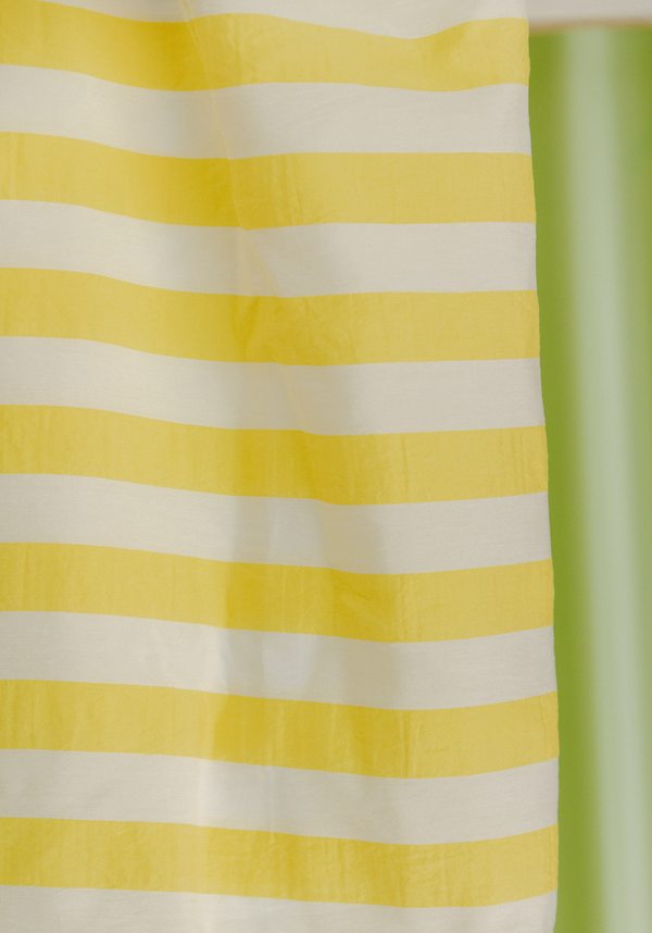 Berlingot Yellow Fizz Polyviscose Voile Fabric - by 10 cm