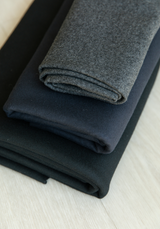 Black Wool Drape Fabric- by 10 cm