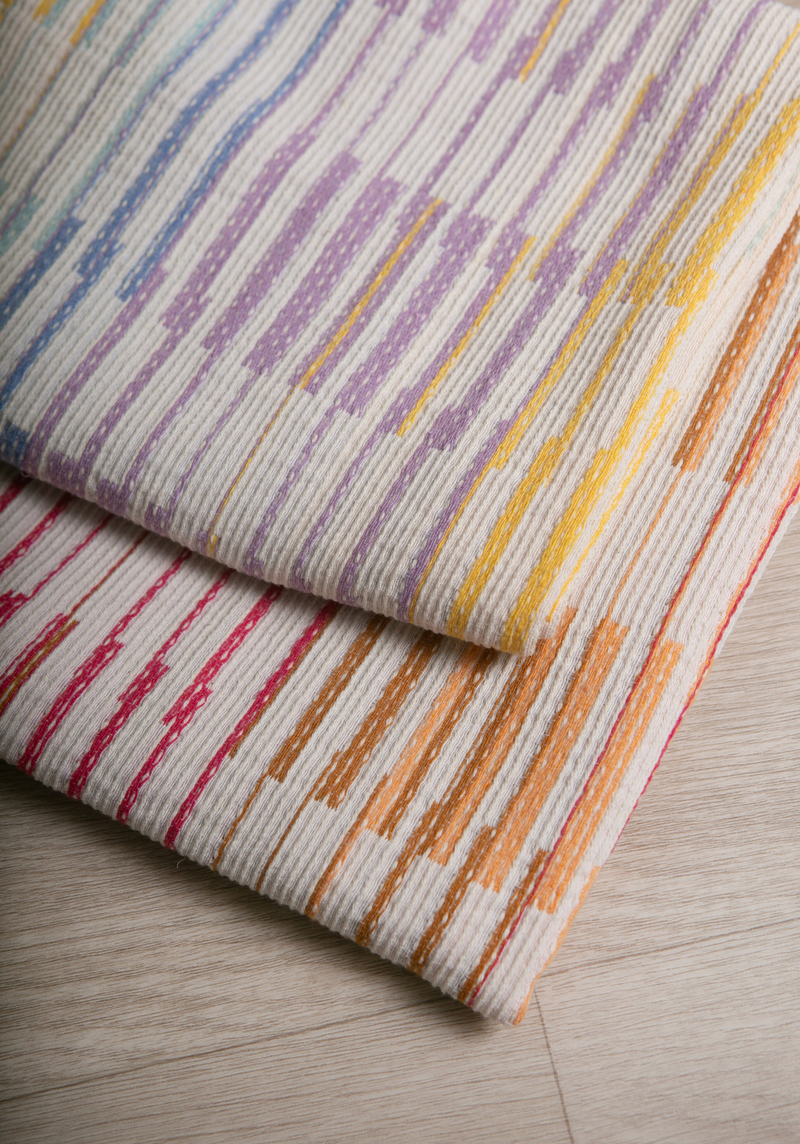 Tweed jacquard sorbet Fabric - by 10 cm