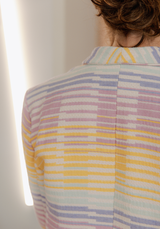 Tweed jacquard sorbet Fabric - by 10 cm