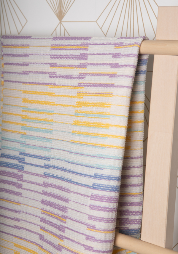 Tweed jacquard sorbet Fabric - by 10 cm