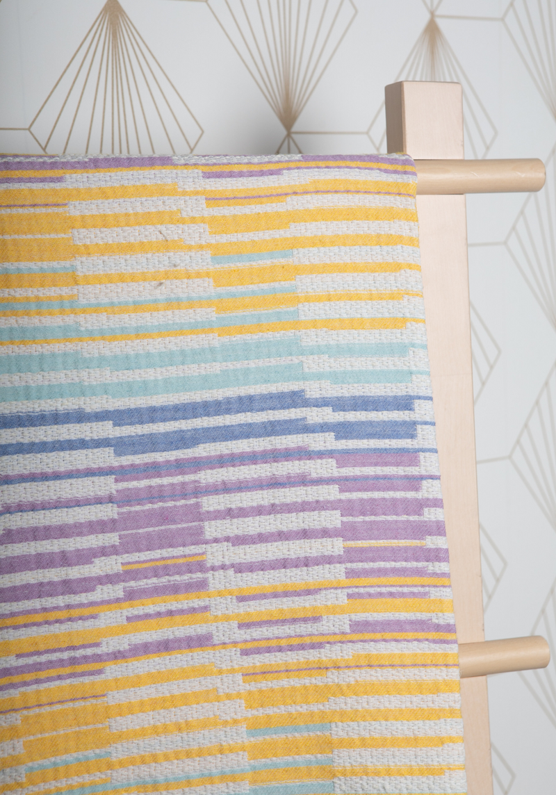 Tweed jacquard sorbet Fabric - by 10 cm