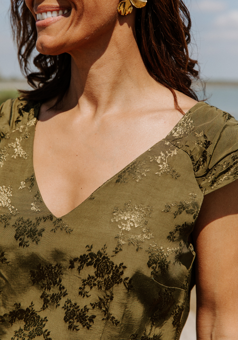 Poésie Viscose Jacquard - by 10 cm - several colors