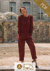 Vipère Jumpsuit Dress PDF Sewing Pattern (A0, A4 and US letter, videoprojection)