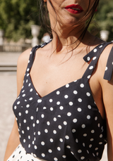Poplin viscose Lunares - by 10cm
