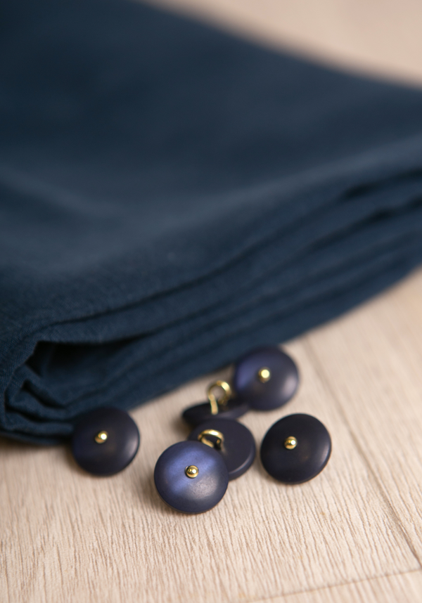 Wink Matte Navy blue Shank Button 12 mm and 15 mm