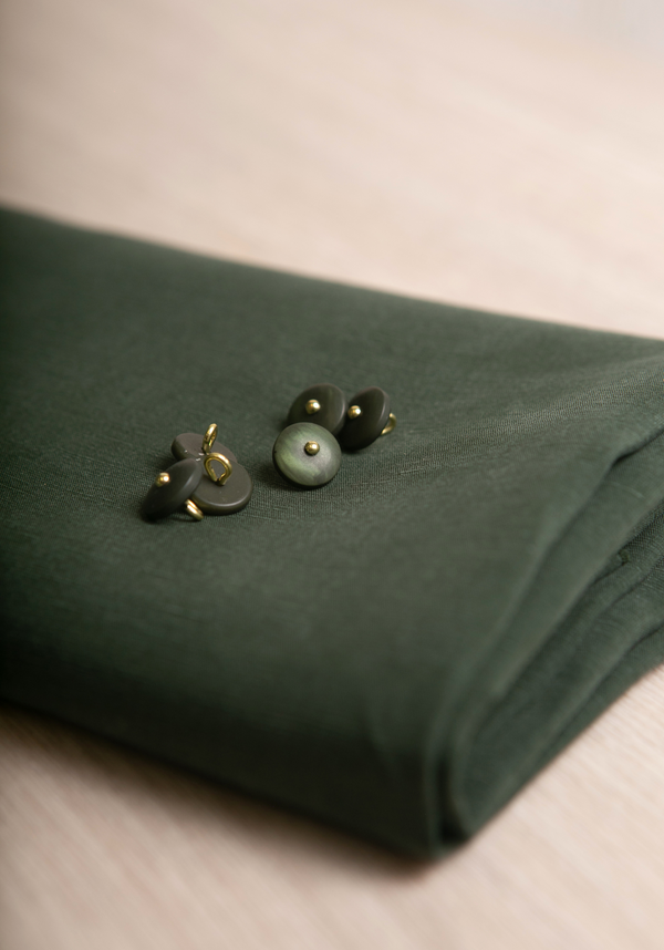 Wink Matte Kaki Shank Button 12 mm and 15 mm