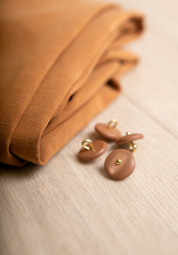 Wink Matte Fauve Shank Button 12 mm and 15 mm