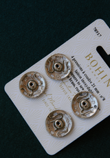 Bohin Sew-on Snap Fasteners – 21 mm (Silver) – Pack of 4