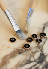 Gold Glitter Button 12 mm - Multiple Colors