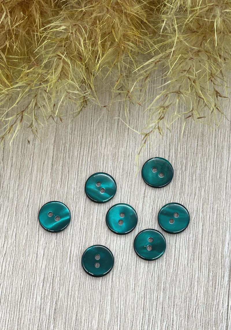 Mother of Pearl Vert Scarabée Button 11 mm