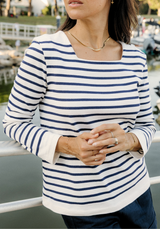 Striped Breton Jersey Fabric – 2 Colours – Sold by the Panel