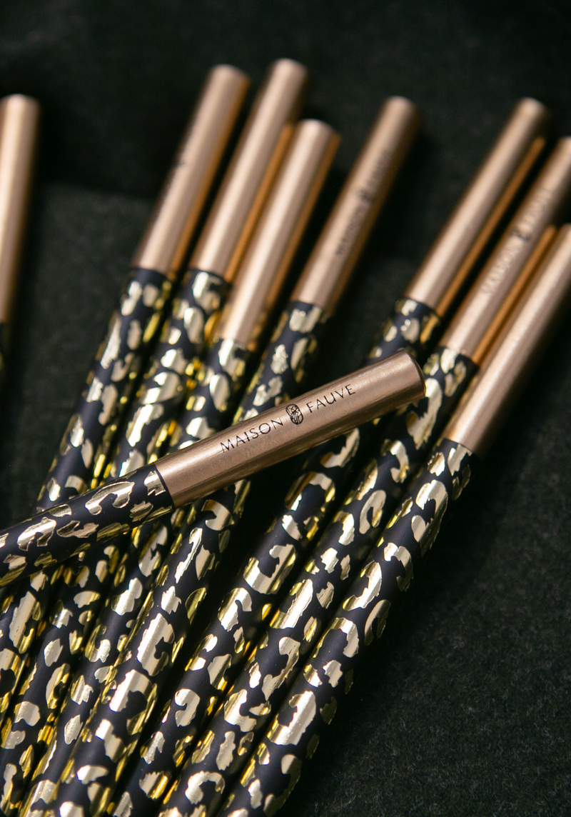 Leopard MAISON FAUVE white chalk pencil - 17 cm