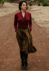 Cursive Wrap Top Sewing Pattern - Paper Pattern