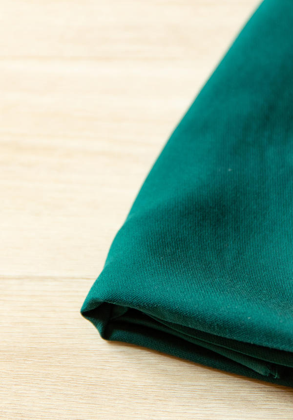 Vert Scarabée Viscose Twill Fabric- by 10 cm