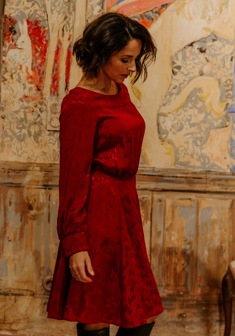 Primrose dress sewing pattern red